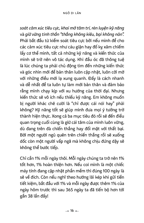 1% mỗi ngày - không ngừng chinh phục bản thân