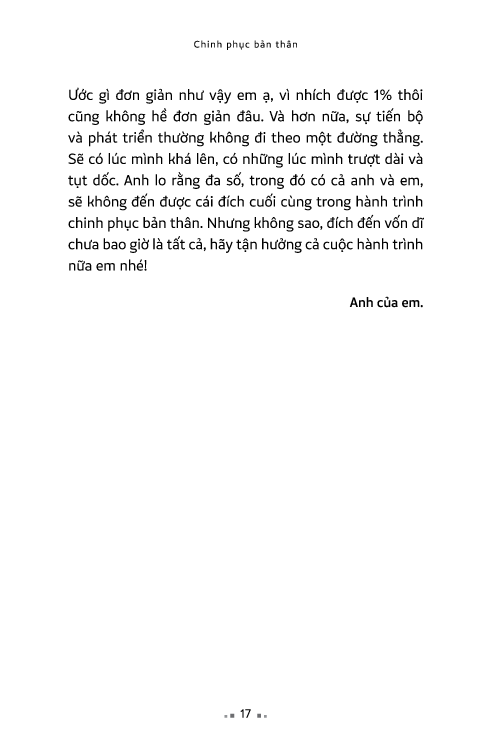 1% mỗi ngày - không ngừng chinh phục bản thân