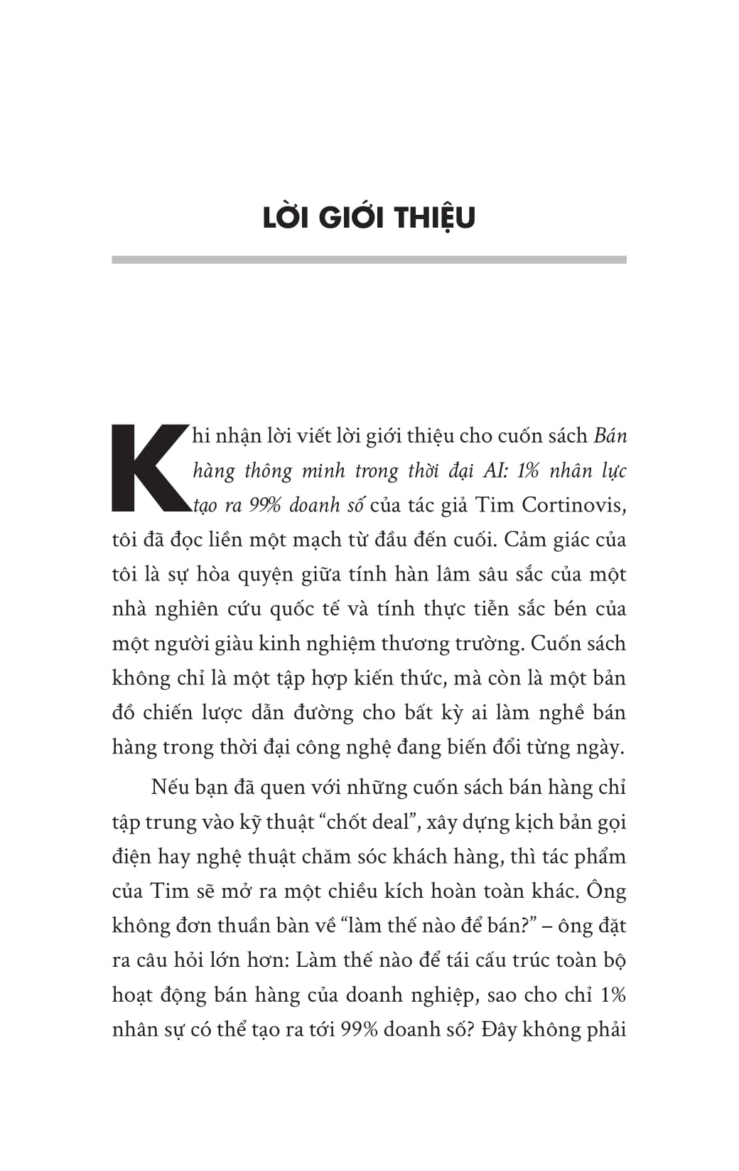 1% Nhân Lực Tạo Ra 99% Doanh Số - Bán Hàng Thông Minh Trong Thời Đại AI