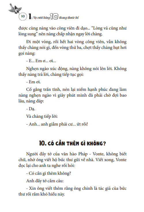 1 nụ cười bằng 10 thang thuốc bổ (tái bản)