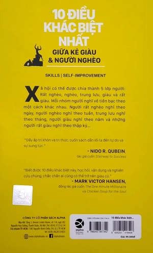 10 điều khác biệt nhất giữa kẻ giàu và người nghèo - the top distinctions between millionaires and the middle class (tái bản 2022)