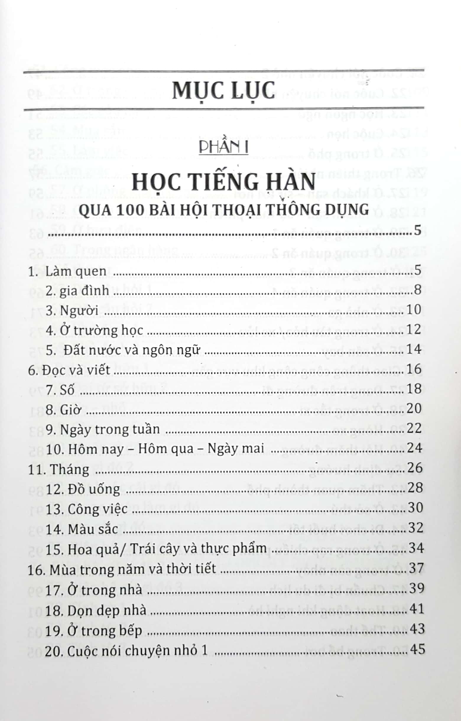 10 học tiếng hàn mỗi ngày