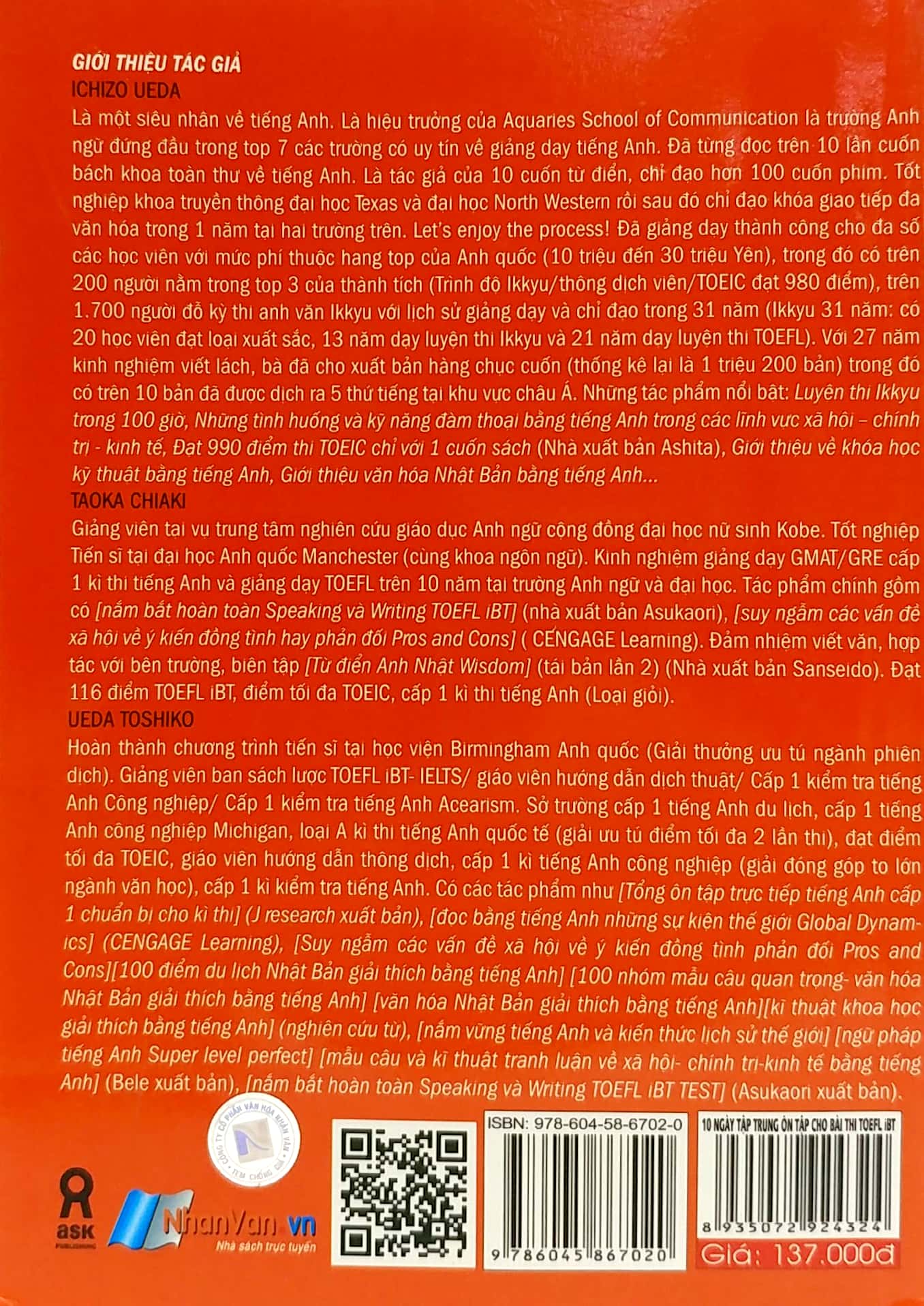 10 ngày tập trung ôn tập cho bài thi toefl ibt