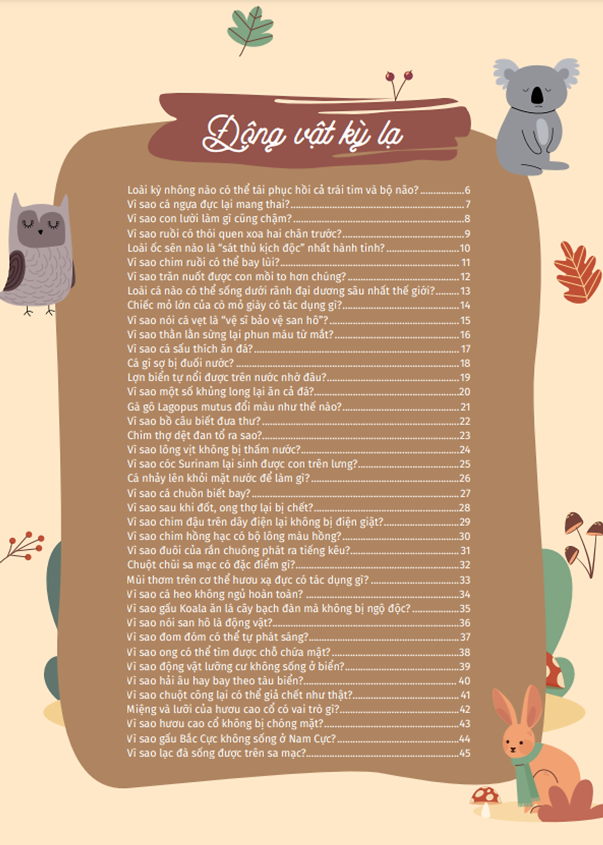 10 vạn câu hỏi vì sao - cùng bé khám phá kiến thức bách khoa - động vật kì lạ