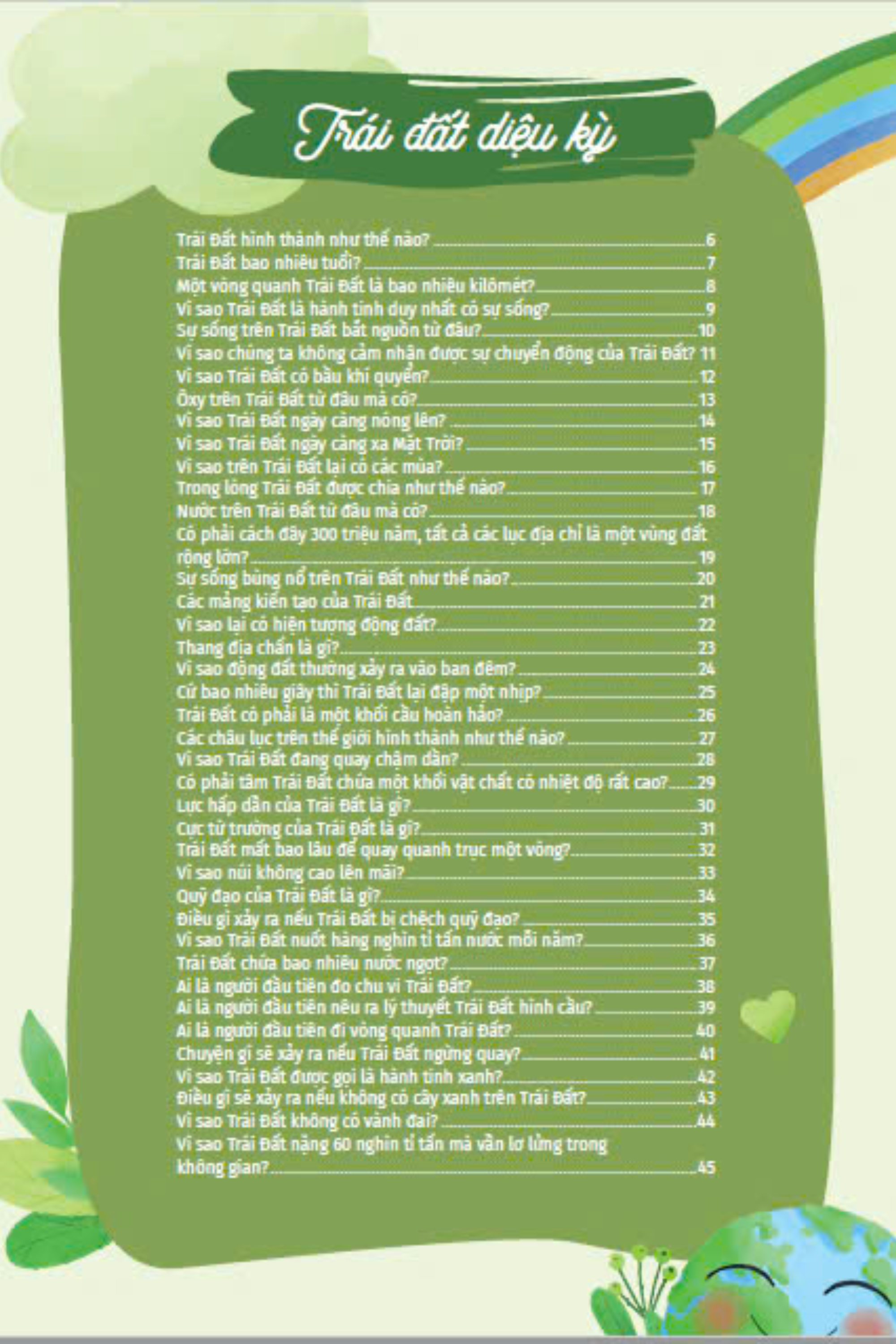 10 vạn câu hỏi vì sao - cùng bé khám phá kiến thức bách khoa - trái đất diệu kì