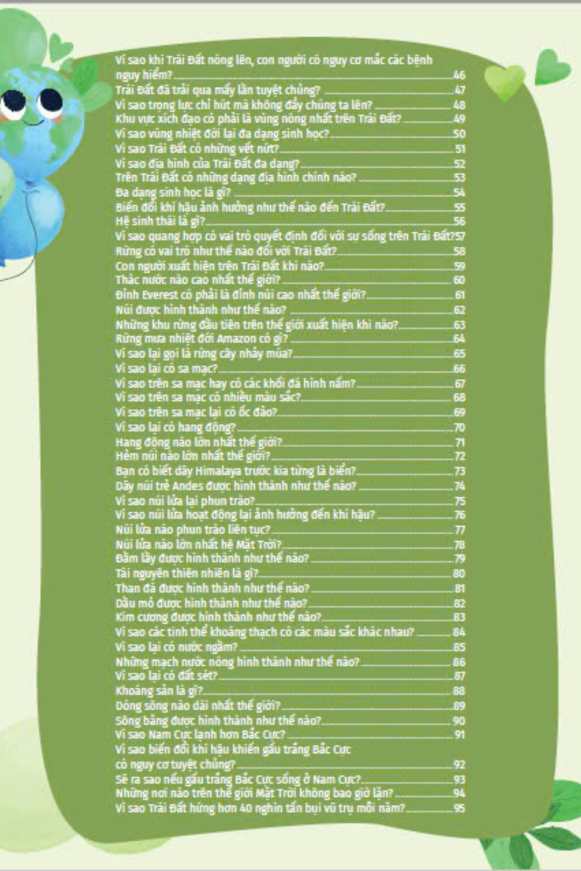 10 vạn câu hỏi vì sao - cùng bé khám phá kiến thức bách khoa - trái đất diệu kì