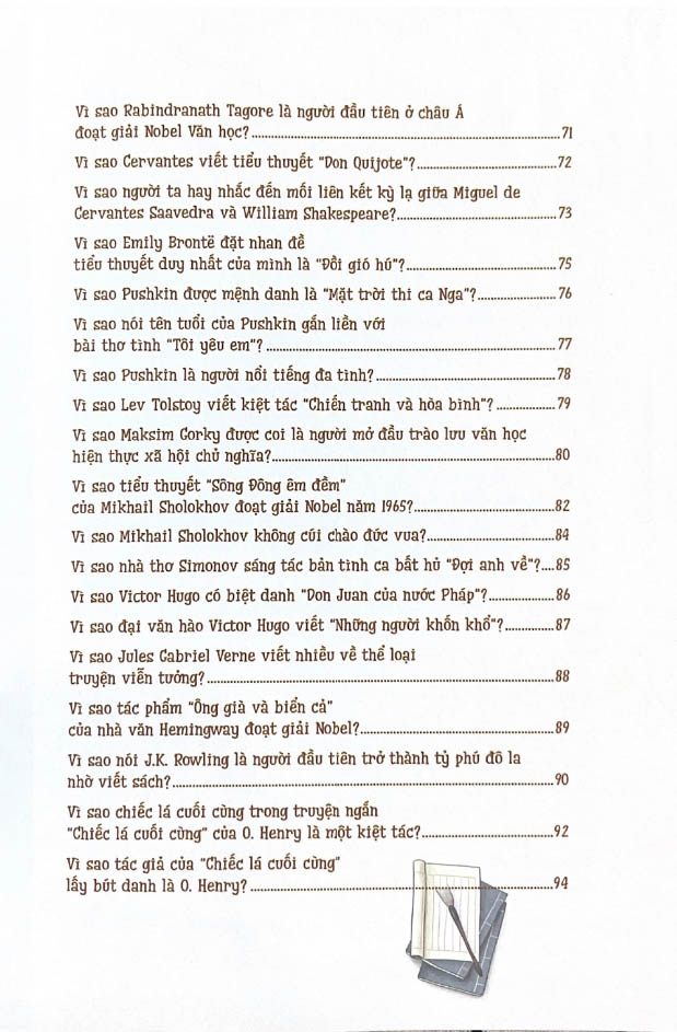 10 vạn câu hỏi vì sao? - những điều thú vị trong văn học