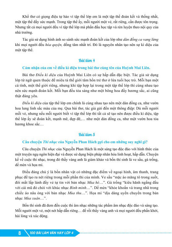 100 bài làm văn hay lớp 4