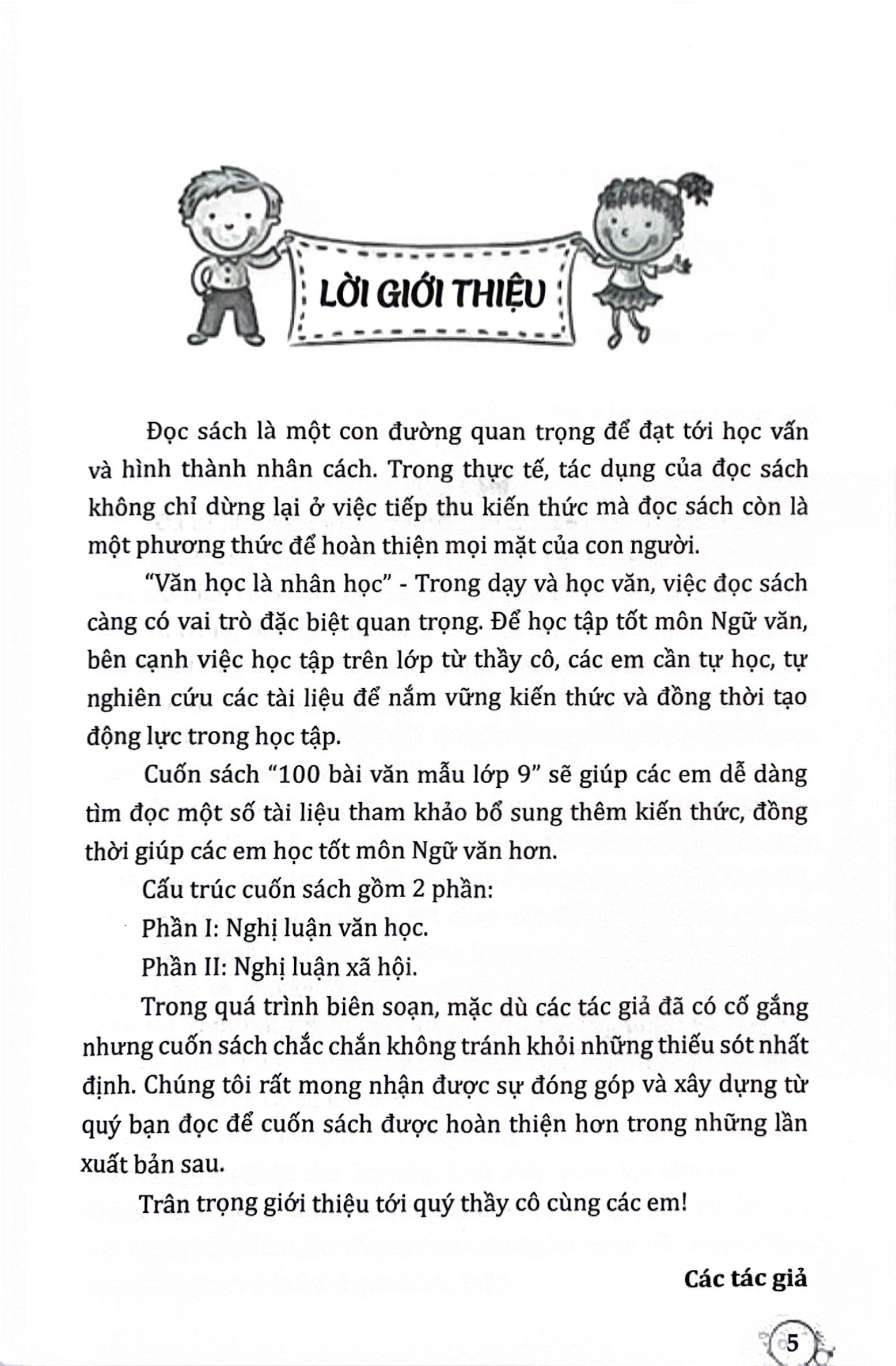 100 bài văn mẫu lớp 9