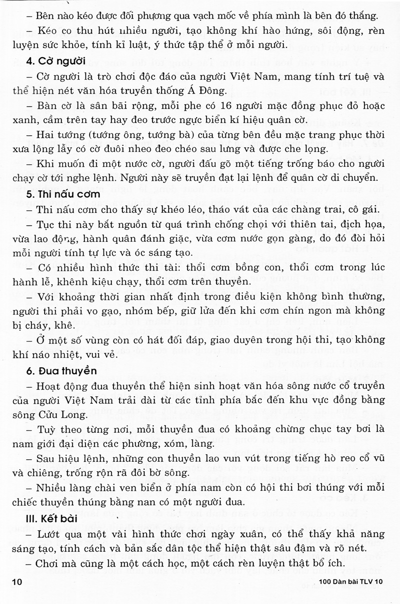 100 dàn bài chi tiết làm văn lớp 10