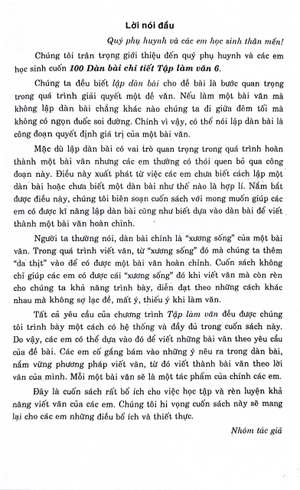 100 dàn bài chi tiết tập làm văn 6 (theo chương trình gdpt mới)