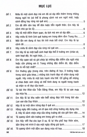100 dàn bài chi tiết tập làm văn 6 (theo chương trình gdpt mới)