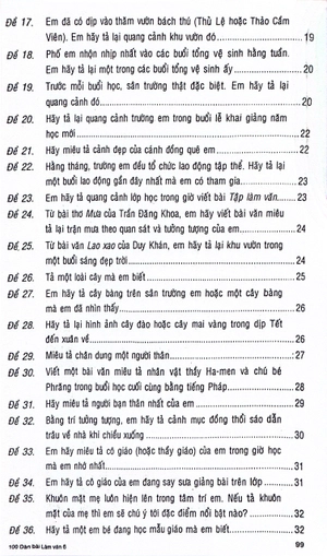 100 dàn bài chi tiết tập làm văn 6 (theo chương trình gdpt mới)
