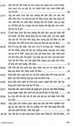 100 dàn bài chi tiết tập làm văn 6 (theo chương trình gdpt mới)