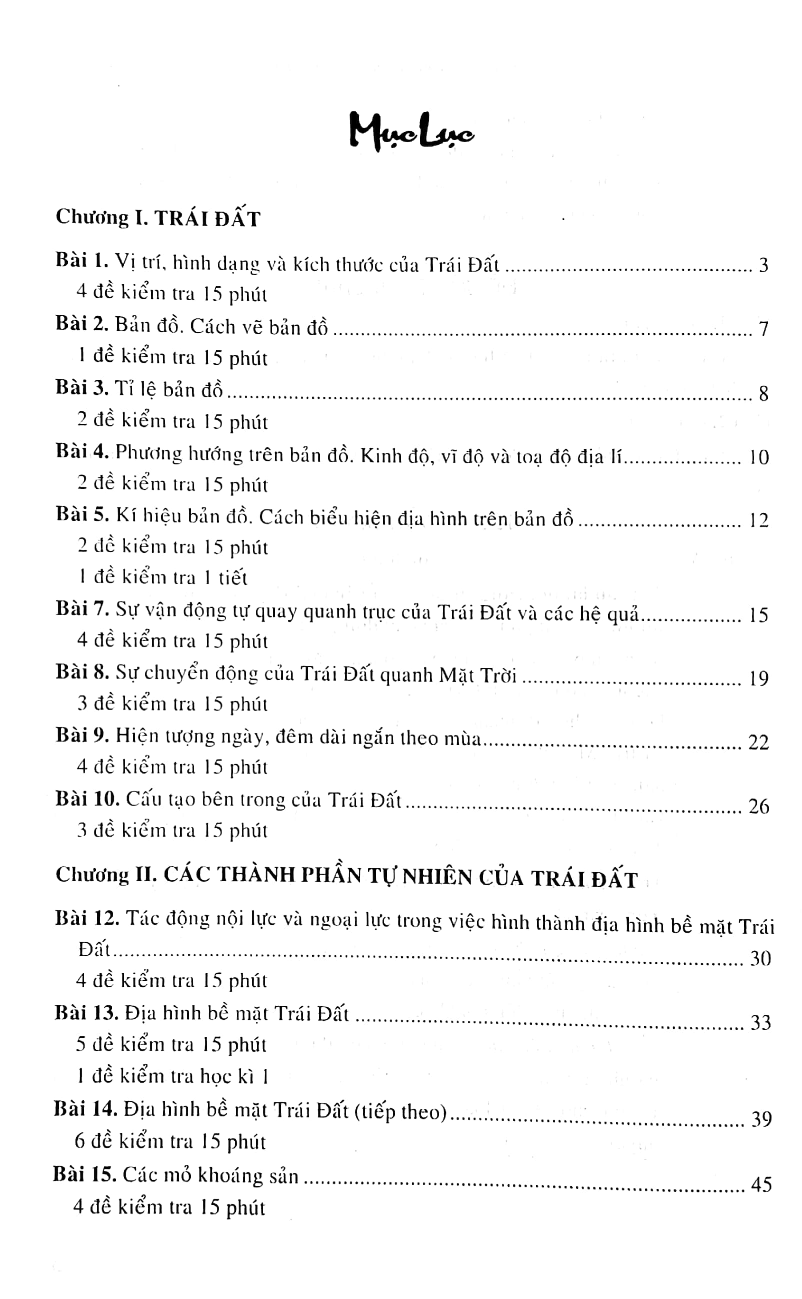 100 đề kiểm tra địa lí 6 (15 phút - 45 phút - học kì)