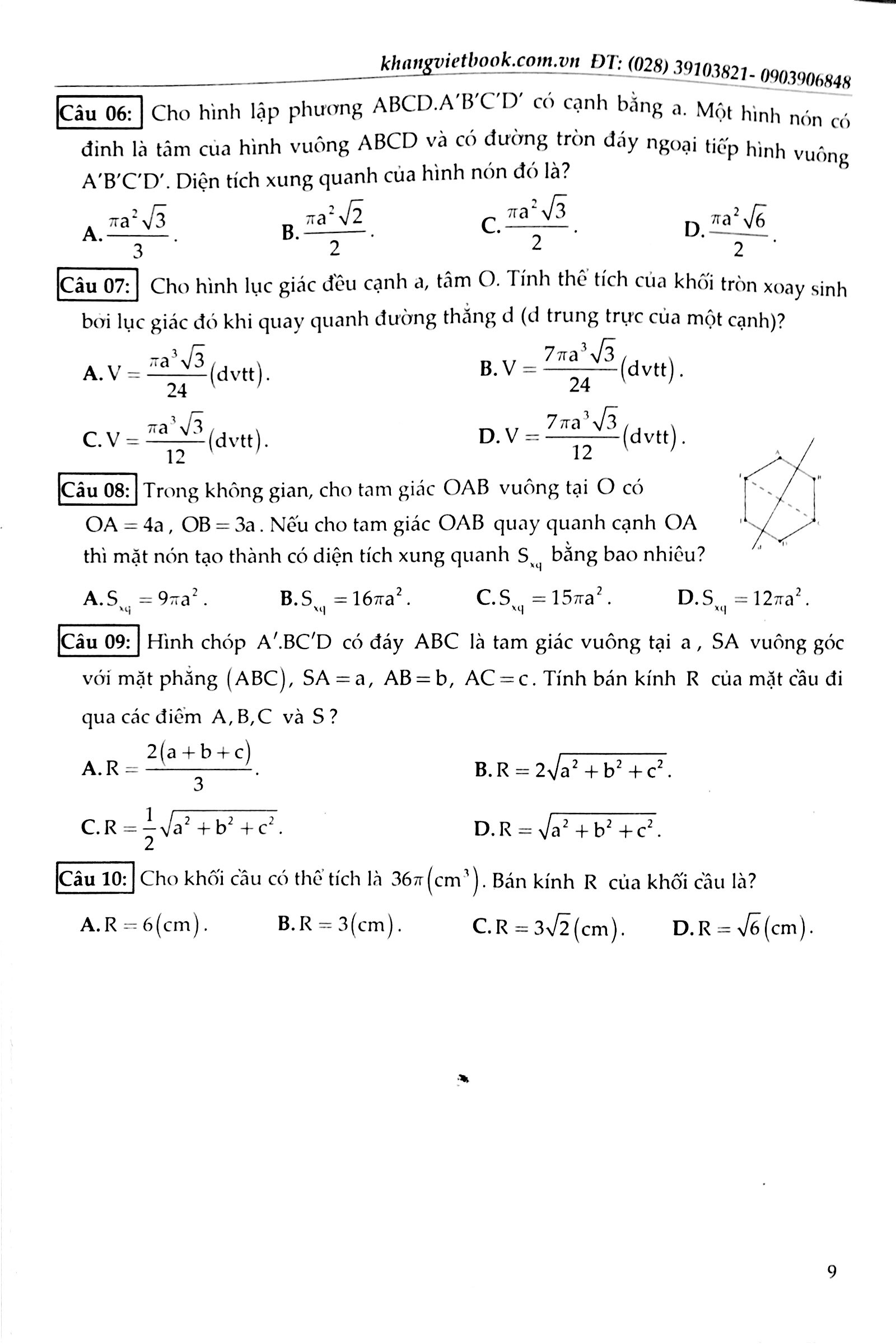 100 đề kiểm tra định kì trắc nghiệm toán 12