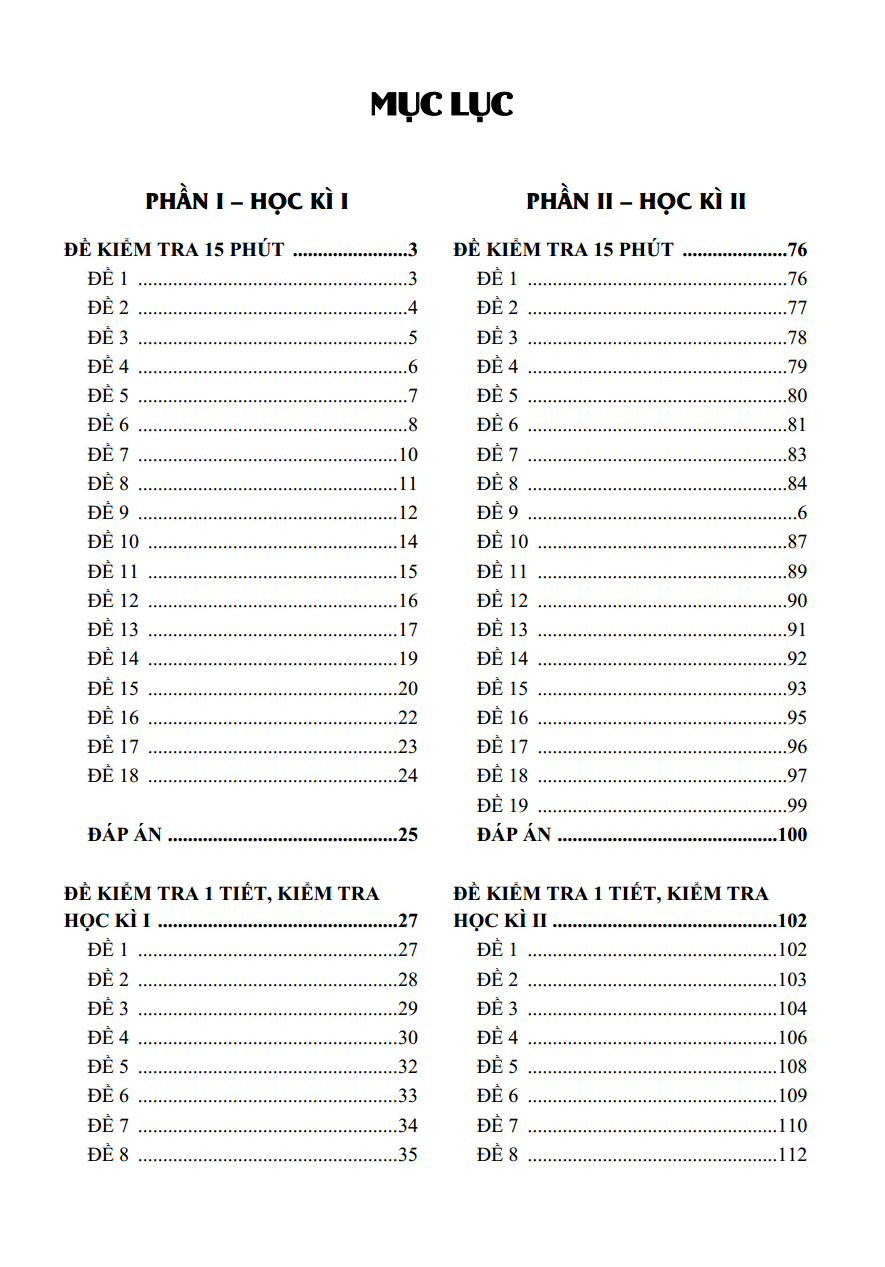100 đề kiểm tra sinh học 6
