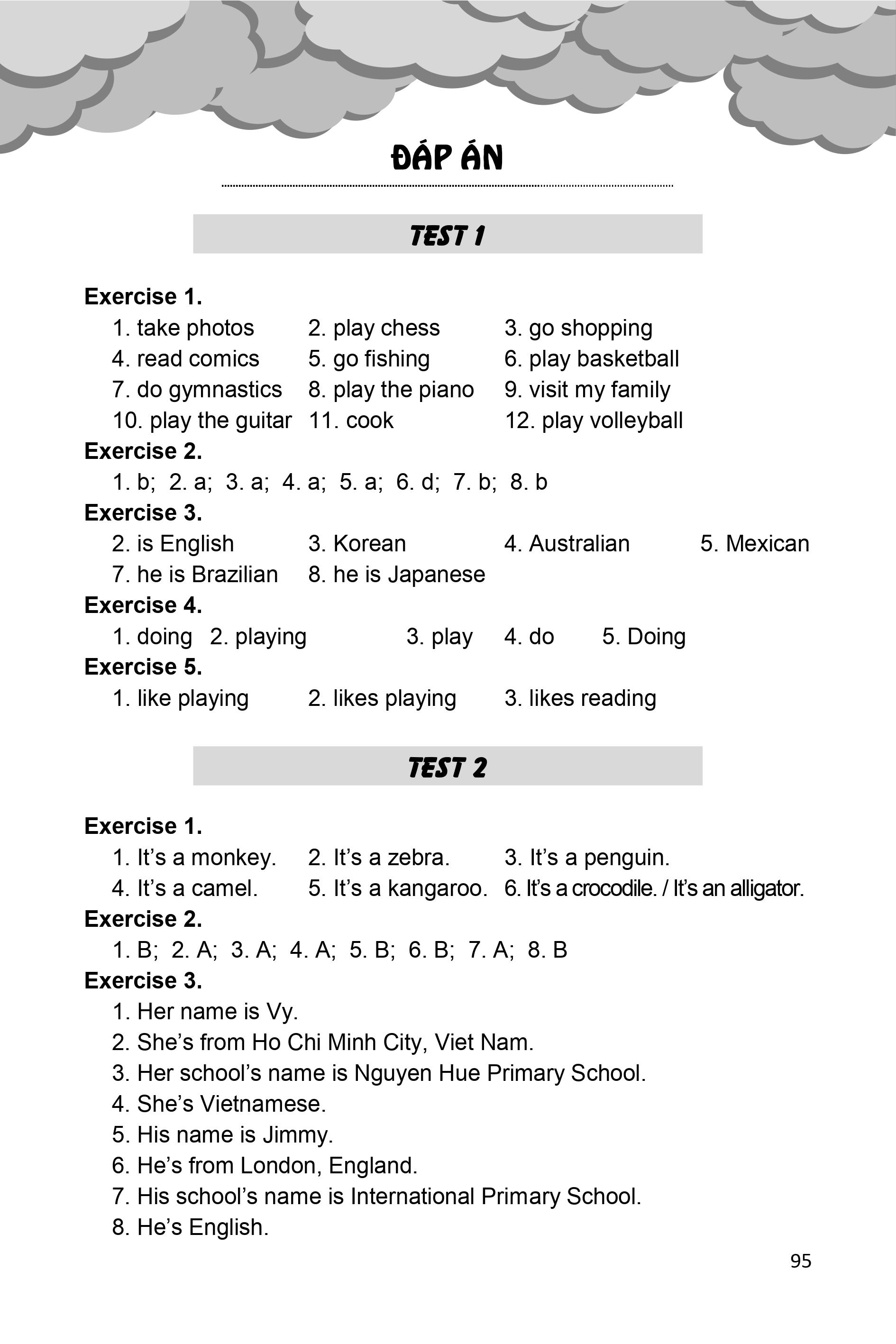 100 đề kiểm tra tiếng anh 4