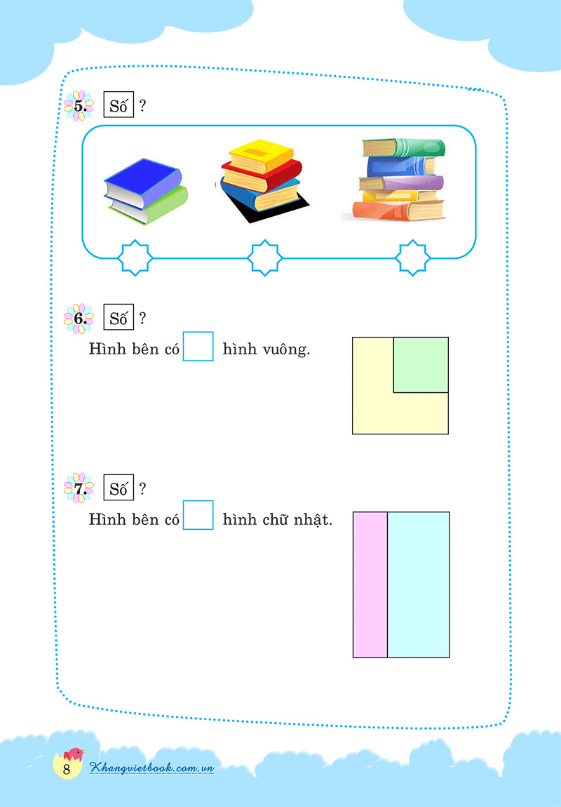 100 đề kiểm tra toán lớp 1