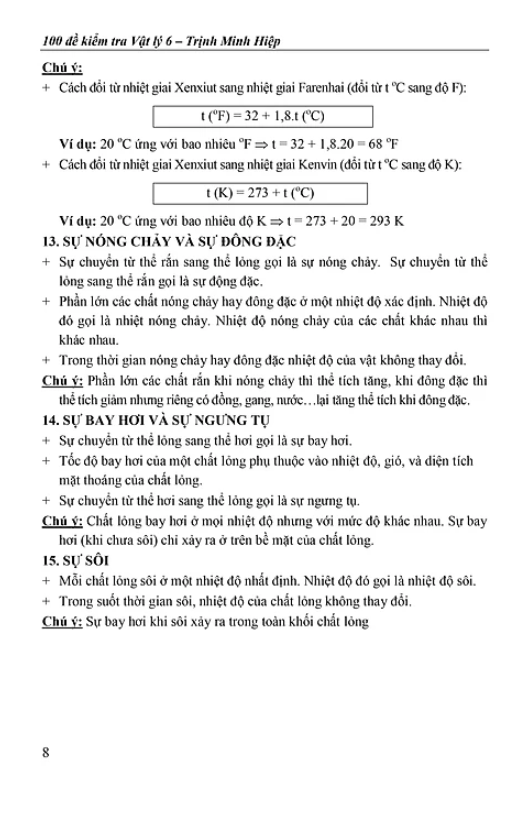 100 đề kiểm tra vật lý 6