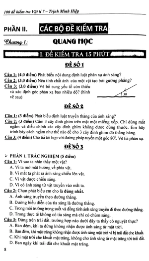 100 đề kiểm tra vật lý 7