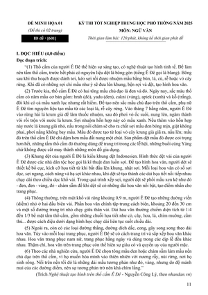 100 đề minh họa tốt nghiệp thpt 2025 - môn ngữ văn