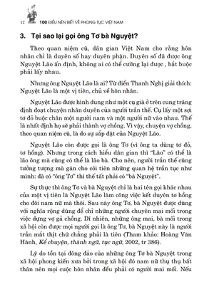 100 điều nên biết về phong tục việt nam (tái bản 2022)