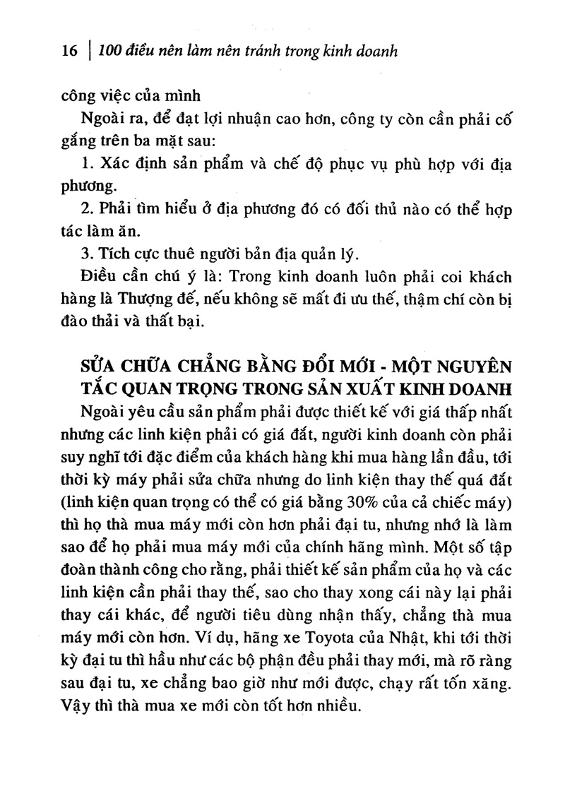 100 điều nên làm, nên tránh trong kinh doanh (tái bản 2019)