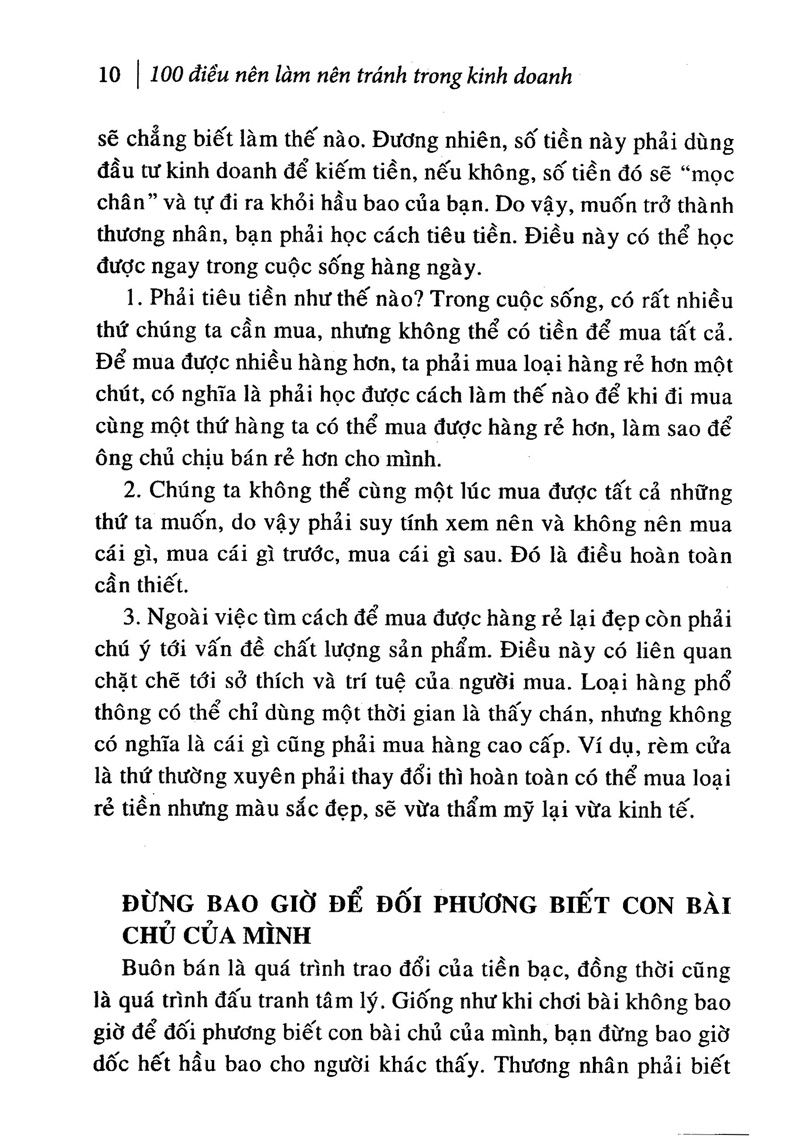 100 điều nên làm, nên tránh trong kinh doanh (tái bản 2019)