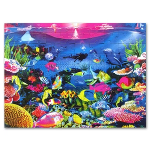 100-piece children's neon jigsaw: neon reef