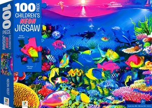 100-piece children's neon jigsaw: neon reef
