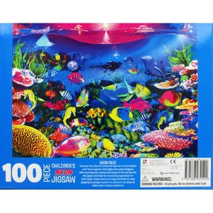 100-piece children's neon jigsaw: neon reef