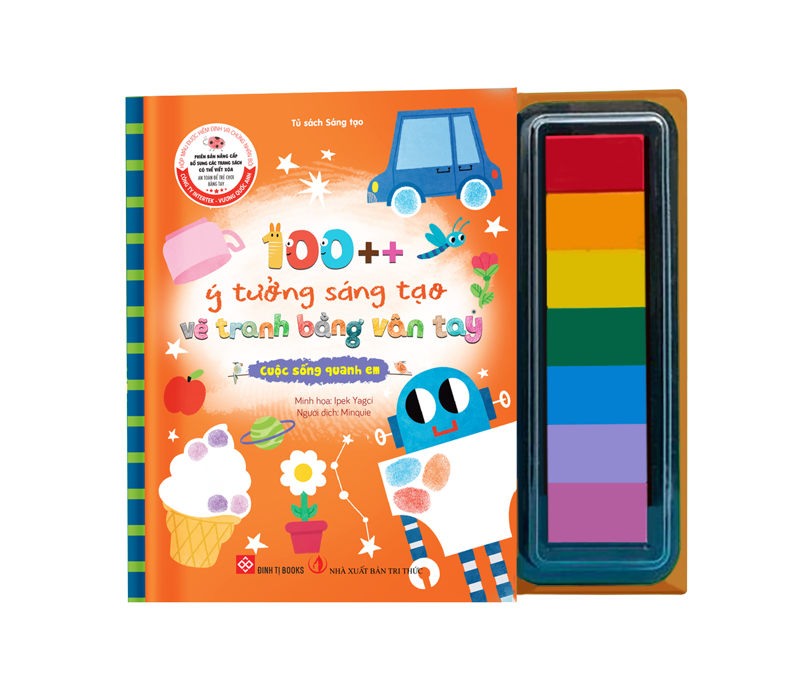 100++ Ý Tưởng Sáng Tạo Vẽ Tranh Bằng Vân Tay - Cuộc Sống Quanh Em - Bìa Cứng