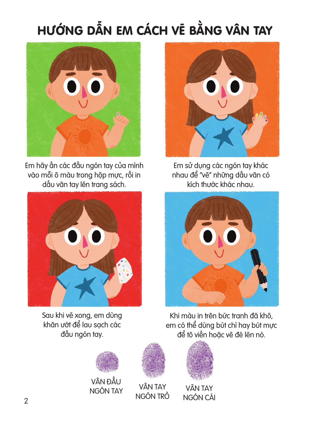 100++ Ý Tưởng Sáng Tạo Vẽ Tranh Bằng Vân Tay - Cuộc Sống Quanh Em - Bìa Cứng