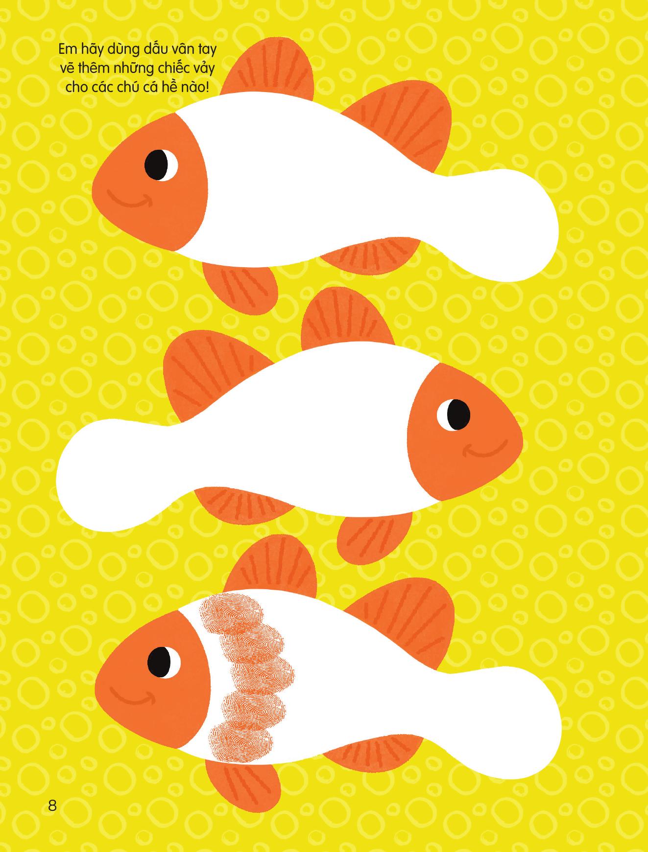 100++ Ý Tưởng Sáng Tạo Vẽ Tranh Bằng Vân Tay - Đại Dương - Bìa Cứng