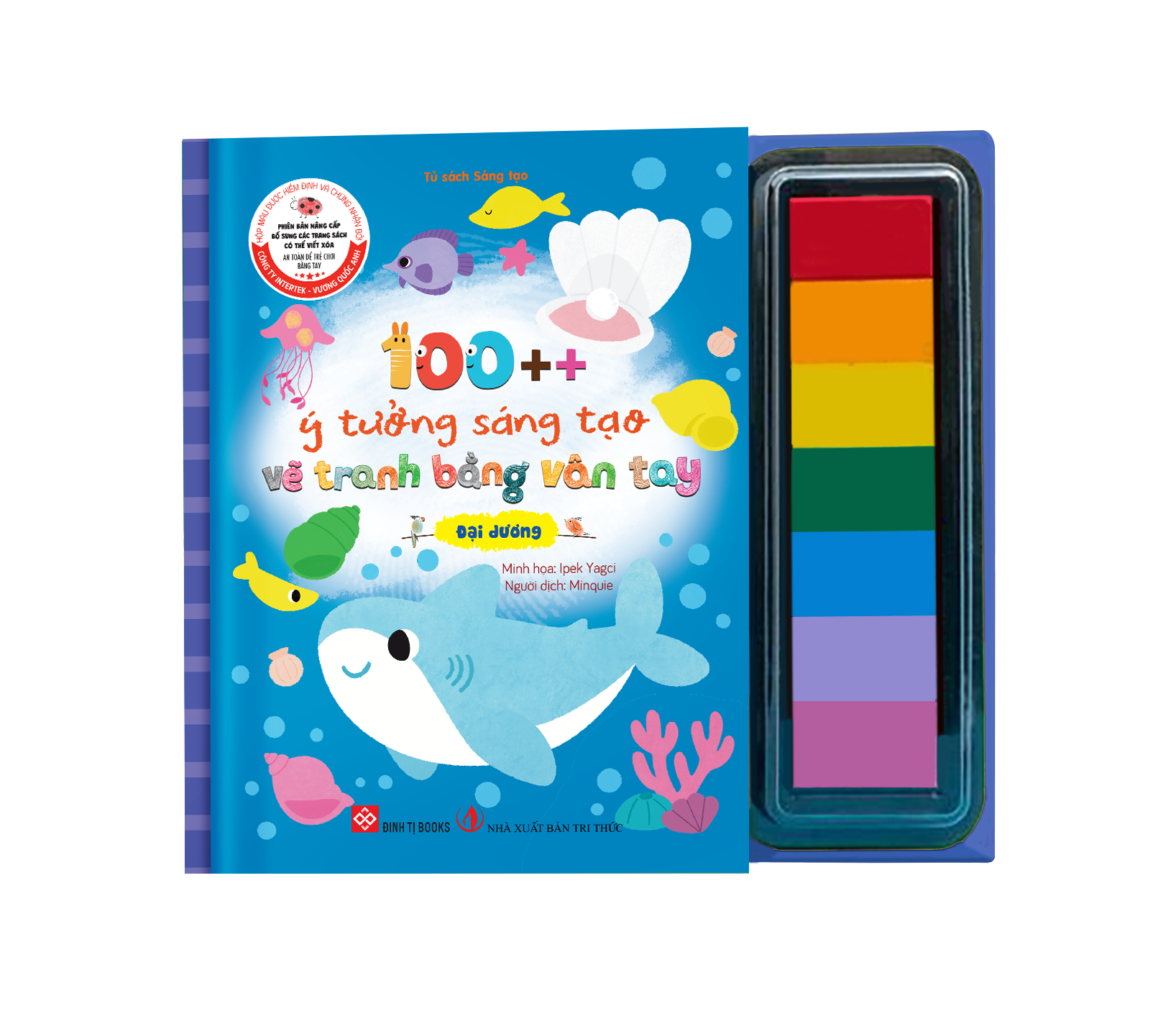 100++ Ý Tưởng Sáng Tạo Vẽ Tranh Bằng Vân Tay - Đại Dương - Bìa Cứng