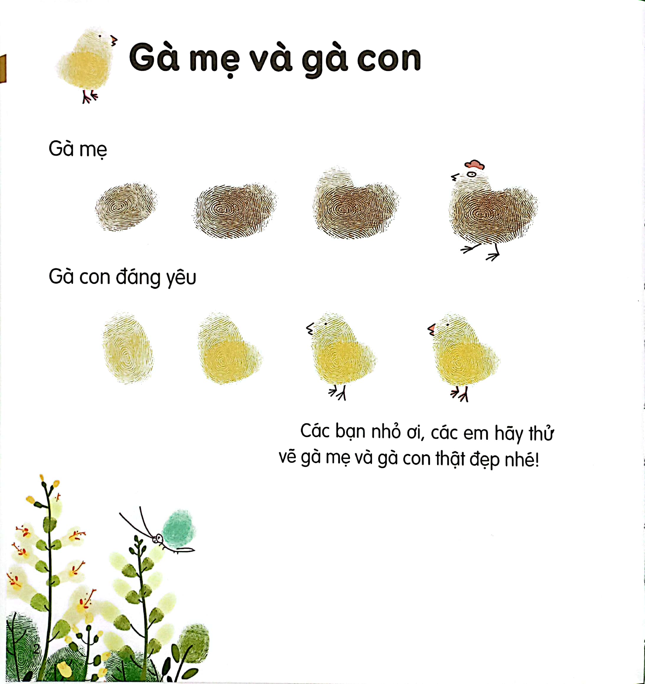 100++ ý tưởng sáng tạo vẽ tranh bằng vân tay - động vật