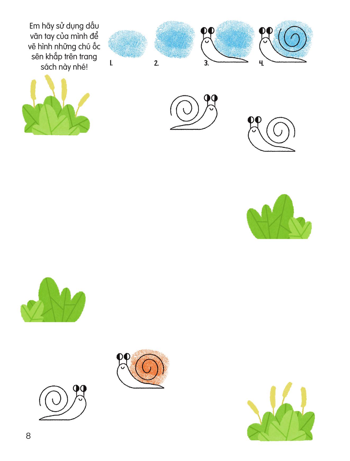 100++ Ý Tưởng Sáng Tạo Vẽ Tranh Bằng Vân Tay - Động Vật Quanh Em - Bìa Cứng