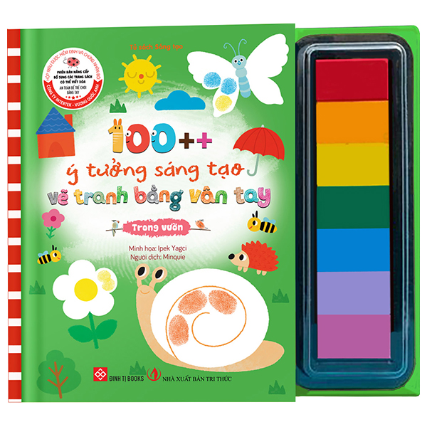 100++ Ý Tưởng Sáng Tạo Vẽ Tranh Bằng Vân Tay - Động Vật Quanh Em - Bìa Cứng