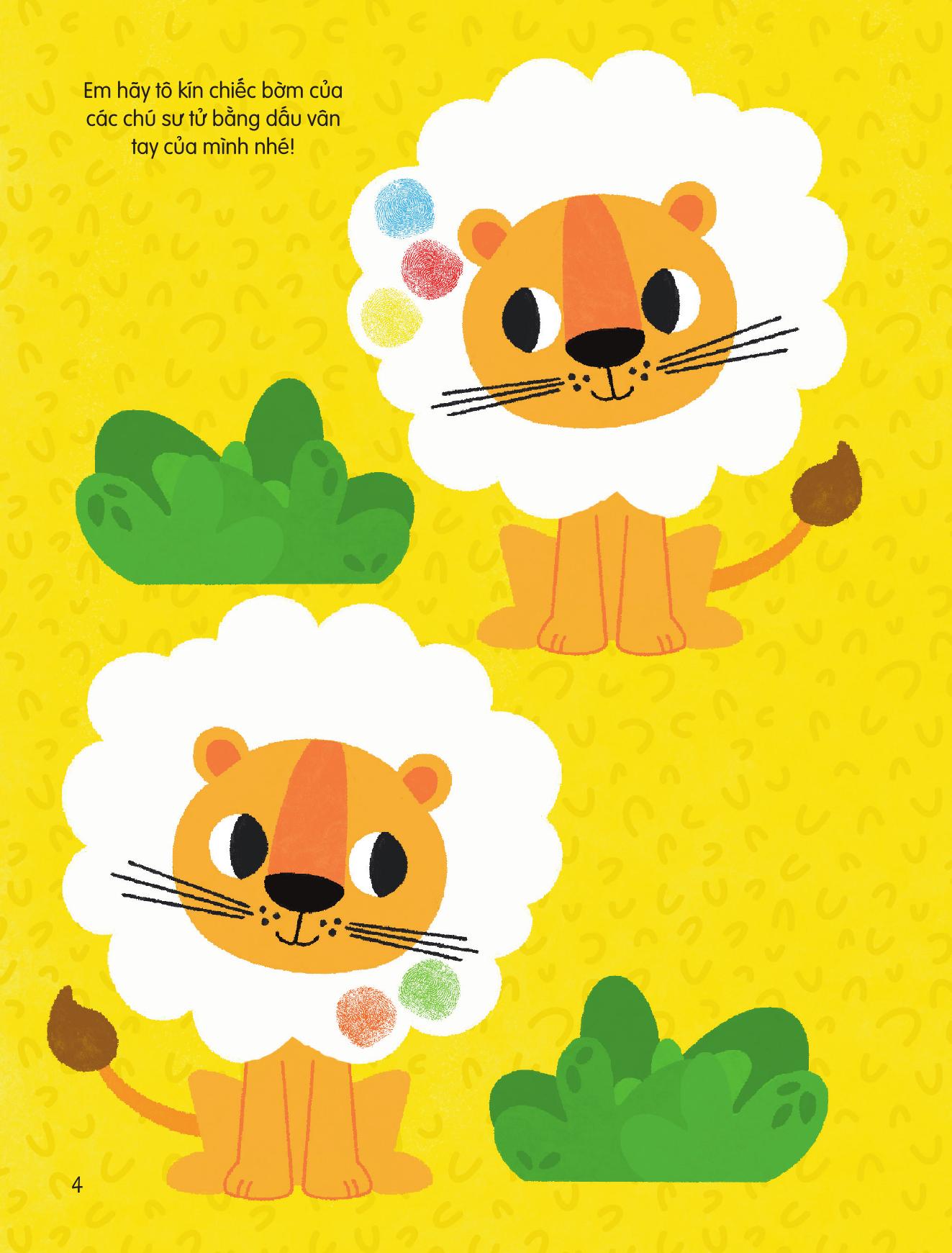 100++ Ý Tưởng Sáng Tạo Vẽ Tranh Bằng Vân Tay - Động Vật Quanh Em - Bìa Cứng