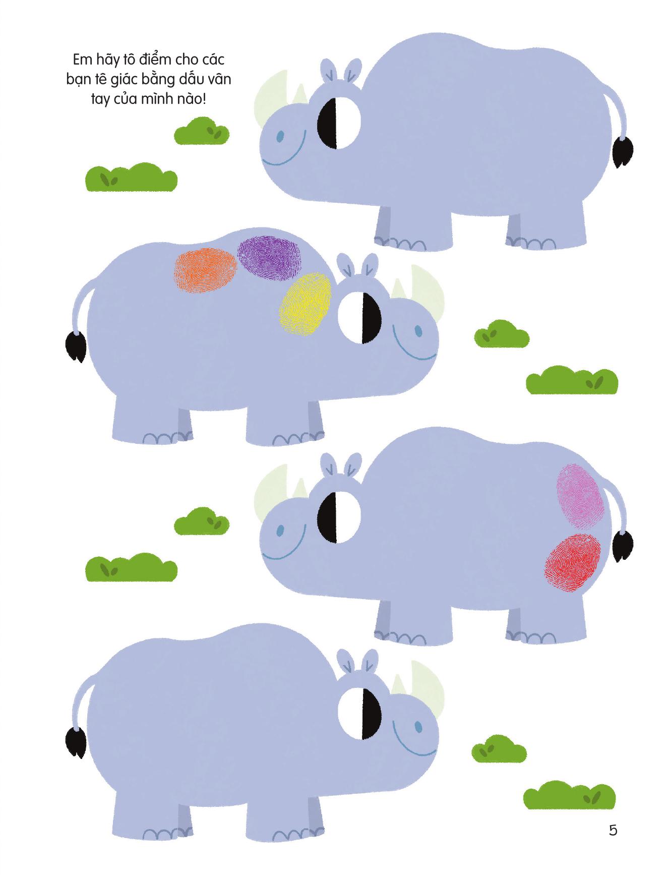 100++ Ý Tưởng Sáng Tạo Vẽ Tranh Bằng Vân Tay - Động Vật Quanh Em - Bìa Cứng