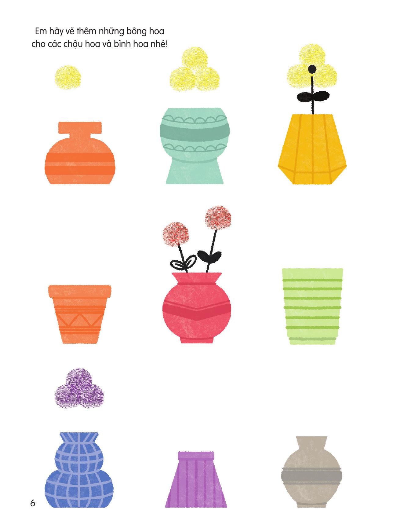 100++ Ý Tưởng Sáng Tạo Vẽ Tranh Bằng Vân Tay - Trong Vườn - Bìa Cứng