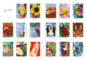 100 パズルぬりえ 6 美しい自然 - 100 puzzle coloring 6 beautiful nature