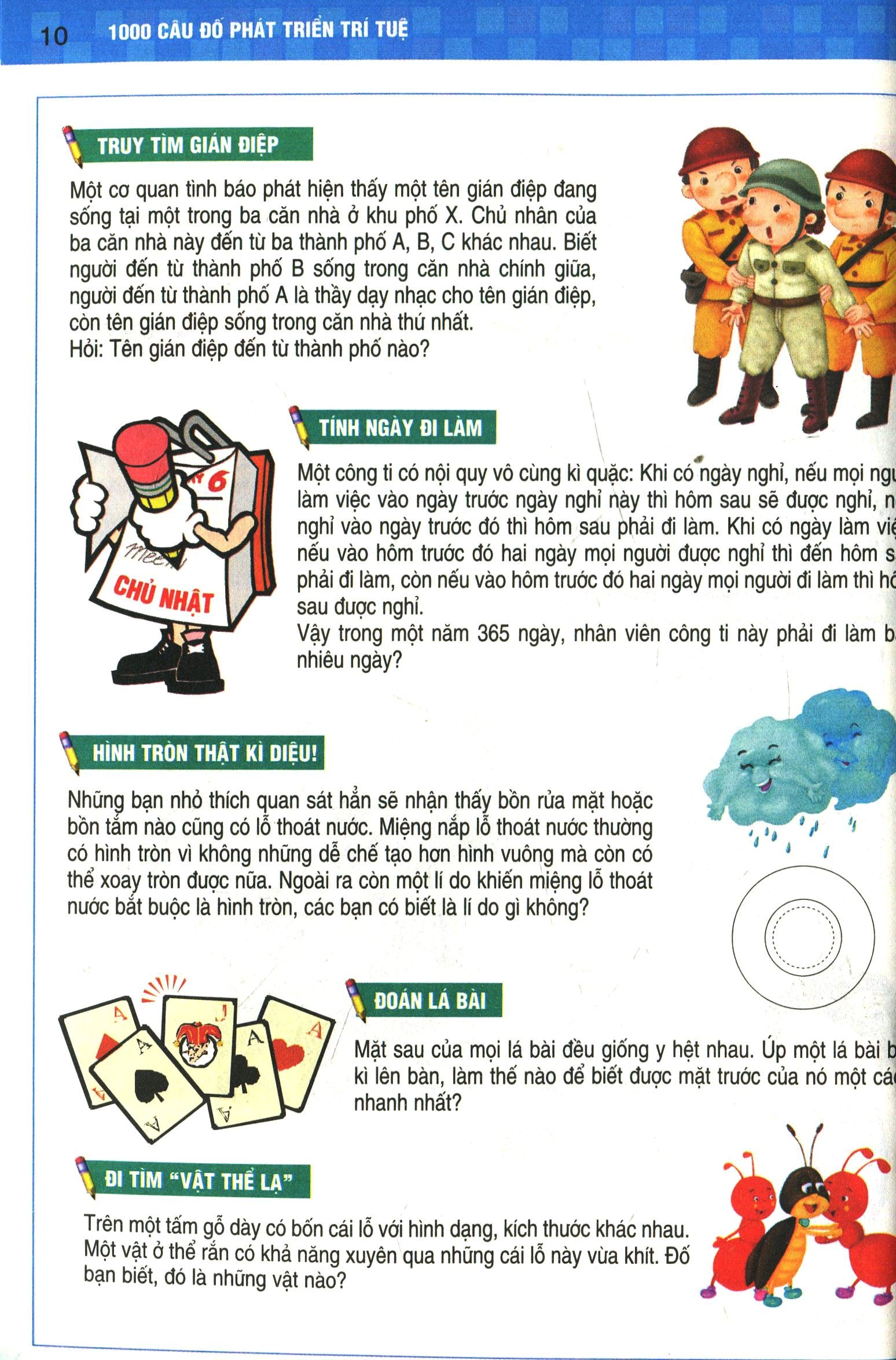 1000 câu đố phát triển trí tuệ - thách thức iq (tái bản 2019)