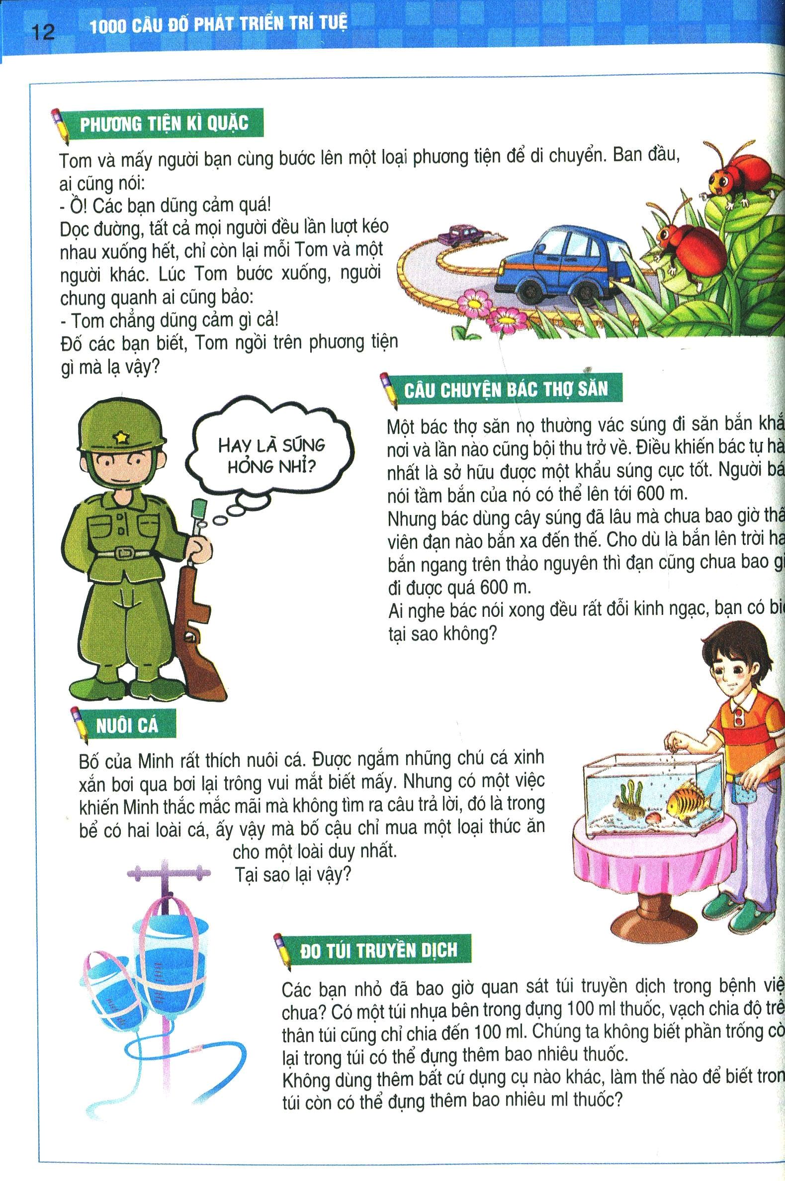 1000 câu đố phát triển trí tuệ - thách thức iq (tái bản 2019)