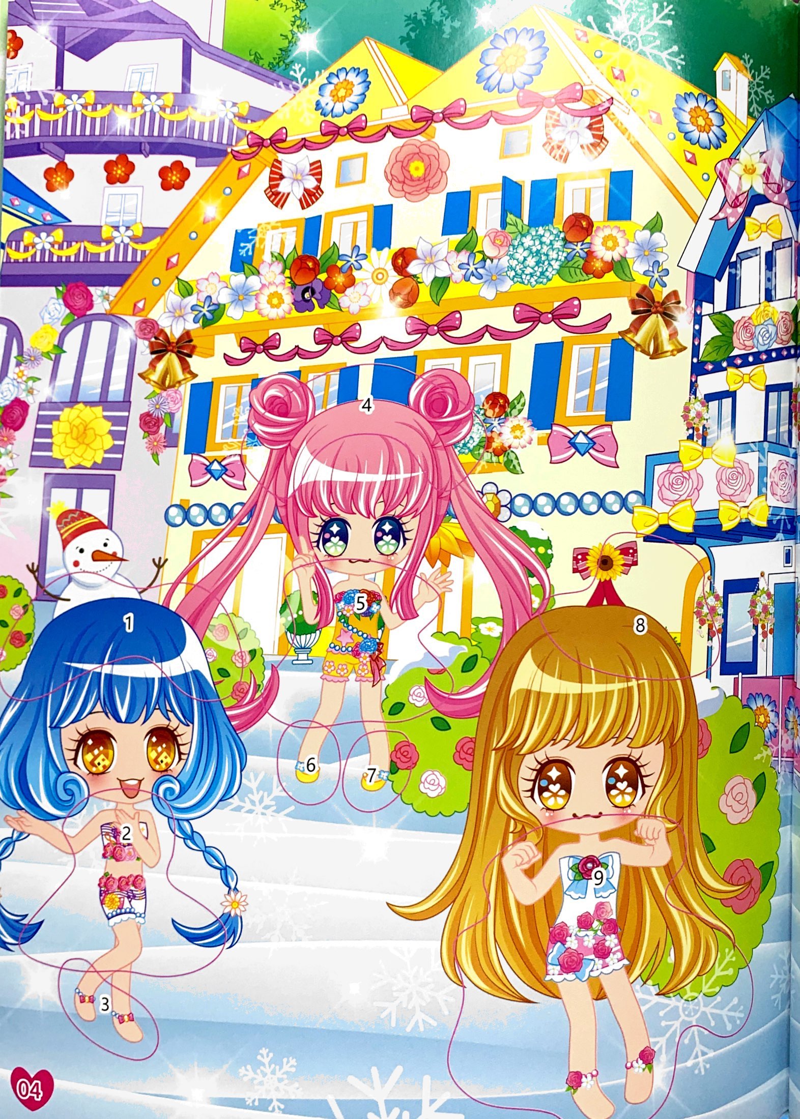 1000 hình dán trang phục công chúa - công chúa hoa bìm bìm