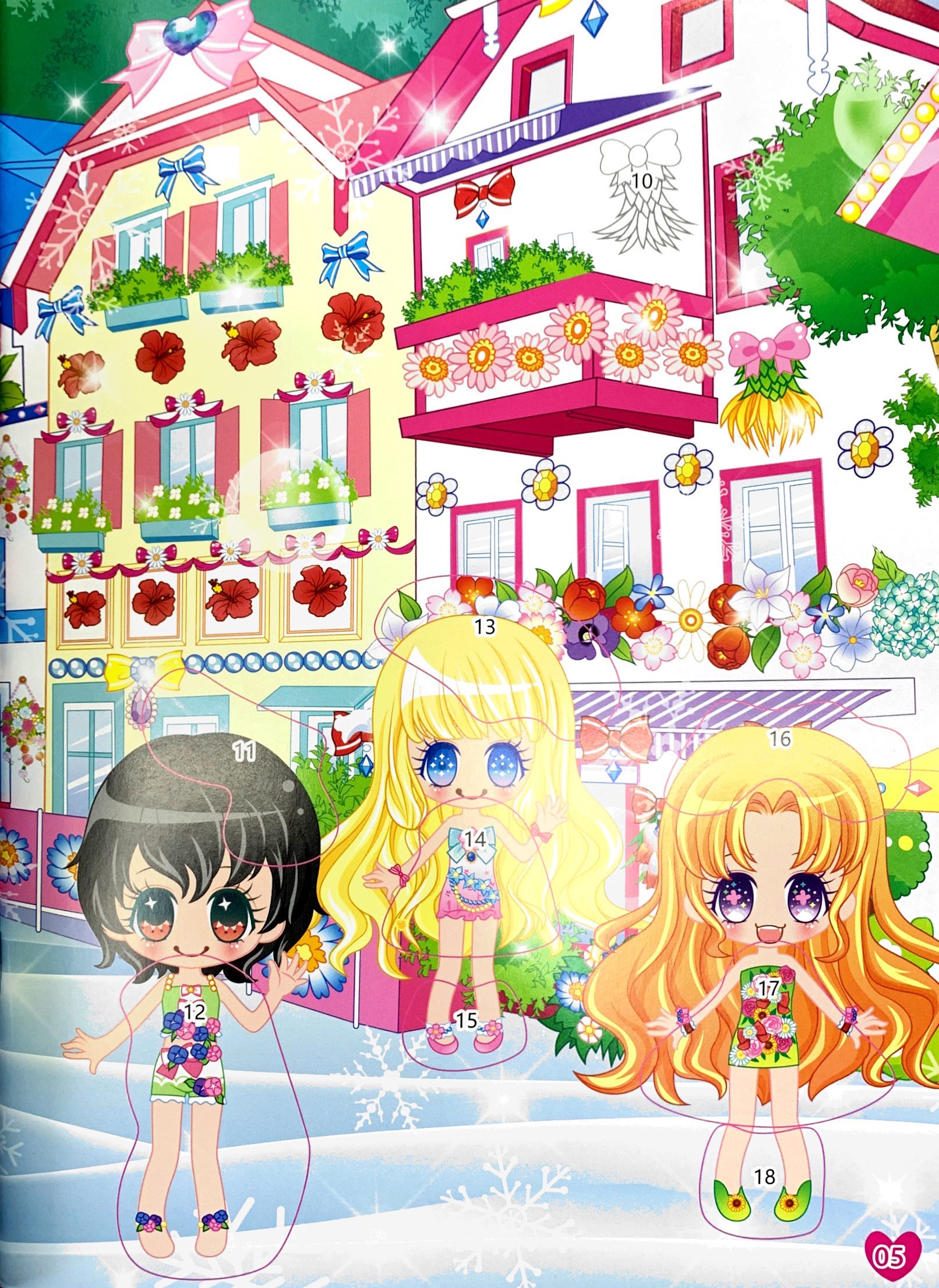 1000 hình dán trang phục công chúa - công chúa hoa bìm bìm