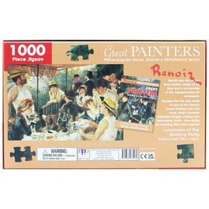 1000 piece jigsaw & reference book: great painters pierre-auguste renoir