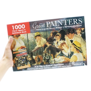 1000 piece jigsaw & reference book: great painters pierre-auguste renoir
