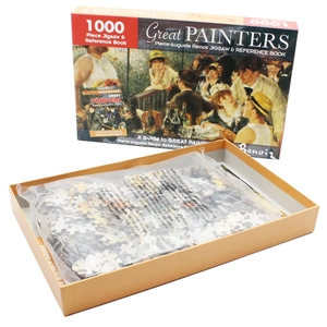 1000 piece jigsaw & reference book: great painters pierre-auguste renoir